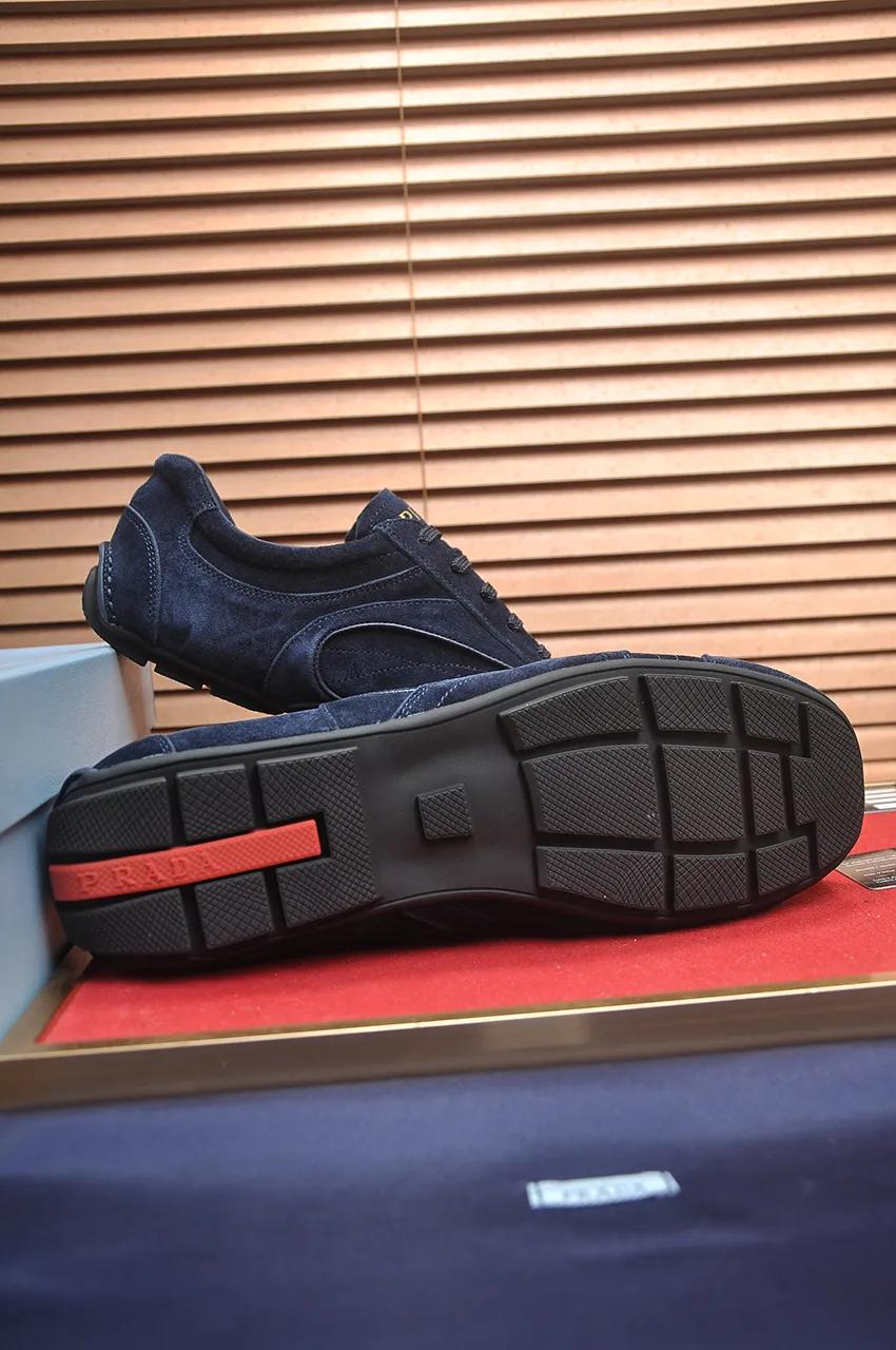 Men's shoes 💰560💶【PRADA】Prada casual shoes for couples, originally developed 1:1, made of high-mercerized cowhide with imported cowhide, silk sheepskin lining, rubber outsole, comfortable and soft on the feet, size for women: 35 to 40. Male 38 to 48💰🔥🔥🔥🔥🔥